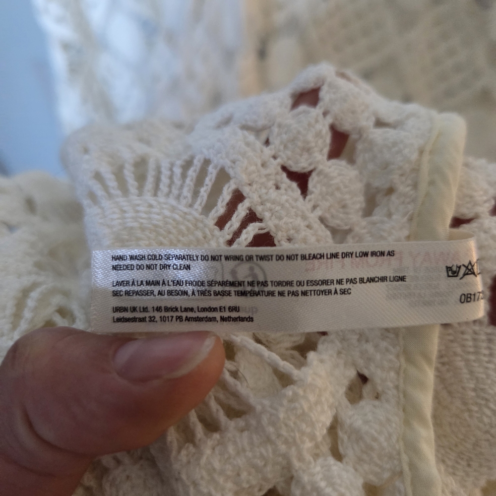 By Atgropilogie White Crochet Coverup - Picture 2 of 5